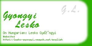 gyongyi lesko business card